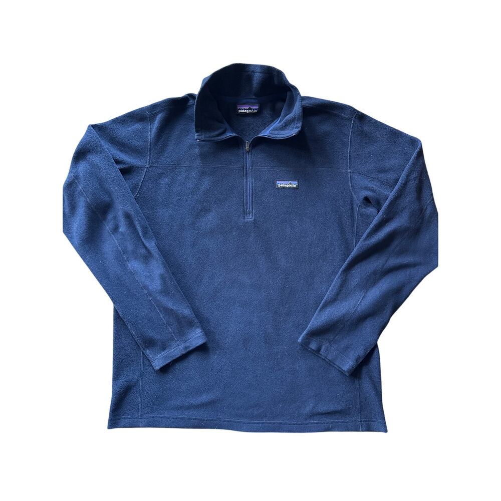Patagonia Synchilla Navy Quarter Zip Fleece Pullover Jacket Mens M